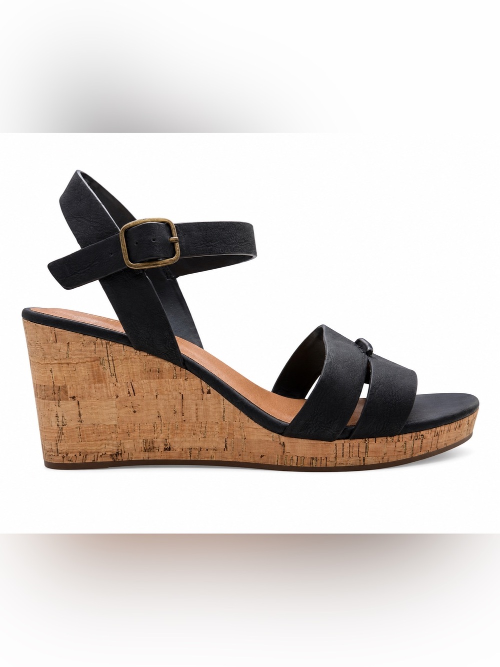 Denver Hayes Black Cork Wedge Sandals | Women’s US 11 | New Without Tags